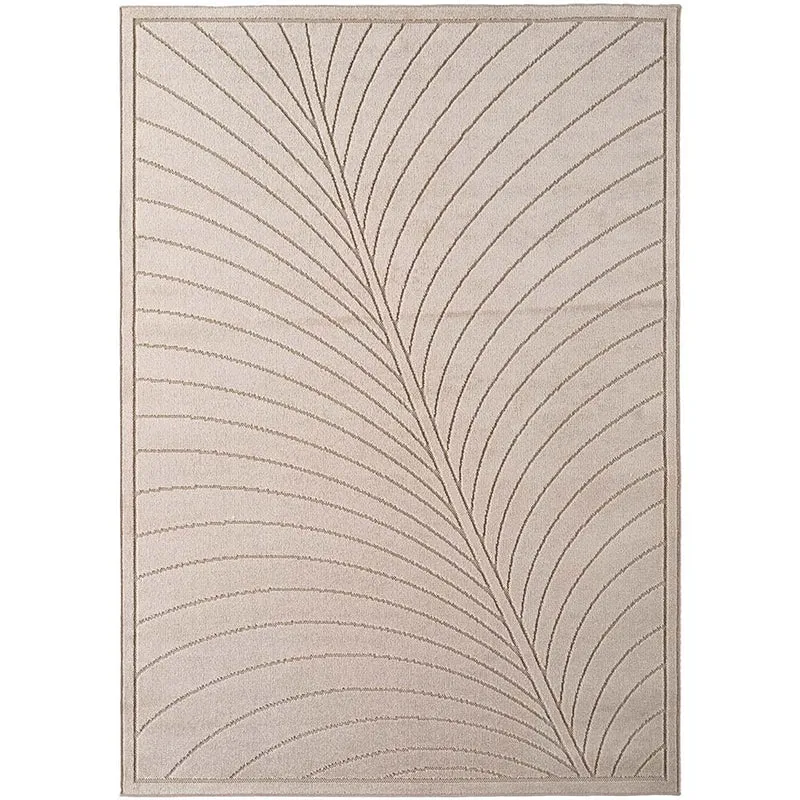 Tapis poils courts à relief FLORA Beige