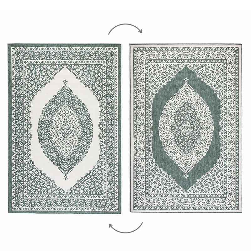 Tapis Extérieur Réversible TIRAZ Crème et Vert