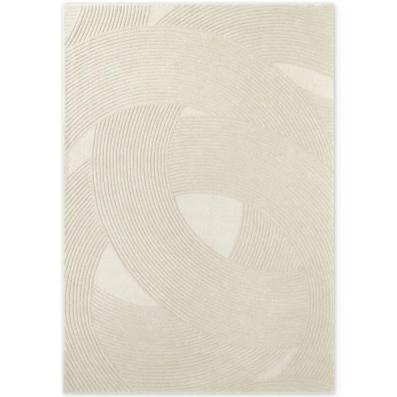 Tapis Laine Sculpté Main Spirale Crème - Ted Baker